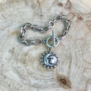 Silver Sun & Moon Bracelet